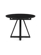 Стол кухонный керамический раздвижной «Нельсон», 1000(1400)×1000×760 мм, цвет черный мрамор / черный  (артикул 10997922)  большой выбор товаров оптом и в розницу по низким ценам с доставкой