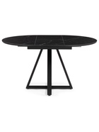 Стол кухонный керамический раздвижной «Нельсон», 1000(1400)×1000×760 мм, цвет черный мрамор / черный  (артикул 10997922)  большой выбор товаров оптом и в розницу по низким ценам с доставкой