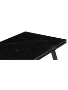 Стол кухонный керамический раздвижной «Норман», 1200(1800)×800×750 мм, цвет черный мрамор / черный  (артикул 10997925)  большой выбор товаров оптом и в розницу по низким ценам с доставкой