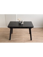 Стол кухонный керамический раздвижной «Норман», 1200(1800)×800×750 мм, цвет черный мрамор / черный  (артикул 10997925)  большой выбор товаров оптом и в розницу по низким ценам с доставкой