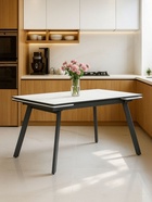 Стол кухонный керамический раздвижной «Норман», 1200(1800)×800×750 мм, цвет черный  (артикул 10997926)  большой выбор товаров оптом и в розницу по низким ценам с доставкой