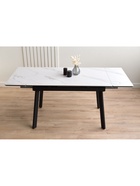 Стол кухонный керамический раздвижной «Норман», 1200(1800)×800×750 мм, цвет черный  (артикул 10997926)  большой выбор товаров оптом и в розницу по низким ценам с доставкой