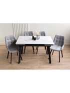 Стол кухонный керамический раздвижной «Норман», 1200(1800)×800×750 мм, цвет черный  (артикул 10997926)  большой выбор товаров оптом и в розницу по низким ценам с доставкой