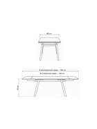 Стол кухонный керамический раздвижной «Норман», 1200(1800)×800×750 мм, цвет черный  (артикул 10997926)  большой выбор товаров оптом и в розницу по низким ценам с доставкой