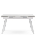 Стол кухонный керамический раздвижной «Норман», 1400(2000)×800×750 мм, цвет белый мрамор / белый  (артикул 10997927)  большой выбор товаров оптом и в розницу по низким ценам с доставкой