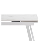 Стол кухонный керамический раздвижной «Норман», 1400(2000)×800×750 мм, цвет белый мрамор / белый  (артикул 10997927)  большой выбор товаров оптом и в розницу по низким ценам с доставкой