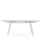 Стол кухонный керамический раздвижной «Норман», 1400(2000)×800×750 мм, цвет белый мрамор / белый  (артикул 10997927)  большой выбор товаров оптом и в розницу по низким ценам с доставкой