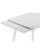 Стол кухонный керамический раздвижной «Норман», 1400(2000)×800×750 мм, цвет белый мрамор / белый  (артикул 10997927)  большой выбор товаров оптом и в розницу по низким ценам с доставкой