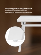 Стол кухонный керамический раздвижной «Норман», 1400(2000)×800×750 мм, цвет белый мрамор / белый  (артикул 10997927)  большой выбор товаров оптом и в розницу по низким ценам с доставкой