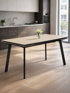 Стол кухонный керамический раздвижной «Норман», 1400(2000)×800×750 мм, цвет бежевый / черный  (артикул 10997929)  большой выбор товаров оптом и в розницу по низким ценам с доставкой