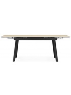 Стол кухонный керамический раздвижной «Норман», 1400(2000)×800×750 мм, цвет бежевый / черный  (артикул 10997929)  большой выбор товаров оптом и в розницу по низким ценам с доставкой