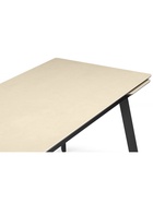 Стол кухонный керамический раздвижной «Норман», 1400(2000)×800×750 мм, цвет бежевый / черный  (артикул 10997929)  большой выбор товаров оптом и в розницу по низким ценам с доставкой