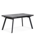 Стол кухонный керамический раздвижной «Норман», 1400(2000)×800×750 мм, цвет серый мрамор / черный - Фото 1