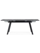 Стол кухонный керамический раздвижной «Норман», 1400(2000)×800×750 мм, цвет серый мрамор / черный  (артикул 10997931)  большой выбор товаров оптом и в розницу по низким ценам с доставкой