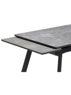 Стол кухонный керамический раздвижной «Норман», 1400(2000)×800×750 мм, цвет серый мрамор / черный  (артикул 10997931)  большой выбор товаров оптом и в розницу по низким ценам с доставкой