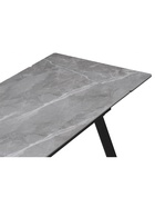 Стол кухонный керамический раздвижной «Норман», 1400(2000)×800×750 мм, цвет серый мрамор / черный  (артикул 10997931)  большой выбор товаров оптом и в розницу по низким ценам с доставкой