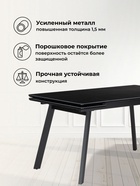 Стол кухонный керамический раздвижной «Норман», 1400(2000)×800×750 мм, цвет черный мрамор / черный  (артикул 10997932)  большой выбор товаров оптом и в розницу по низким ценам с доставкой