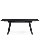 Стол кухонный керамический раздвижной «Норман», 1400(2000)×800×750 мм, цвет черный мрамор / черный  (артикул 10997932)  большой выбор товаров оптом и в розницу по низким ценам с доставкой