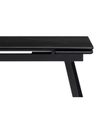 Стол кухонный керамический раздвижной «Норман», 1400(2000)×800×750 мм, цвет черный мрамор / черный  (артикул 10997932)  большой выбор товаров оптом и в розницу по низким ценам с доставкой