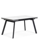 Стол кухонный керамический раздвижной «Норман», 1400(2000)×800×750 мм, цвет белый мрамор / черный - Фото 1