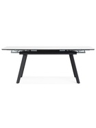 Стол кухонный керамический раздвижной «Норман», 1400(2000)×800×750 мм, цвет белый мрамор / черный  (артикул 10997933)  большой выбор товаров оптом и в розницу по низким ценам с доставкой