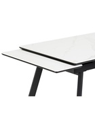 Стол кухонный керамический раздвижной «Норман», 1400(2000)×800×750 мм, цвет белый мрамор / черный  (артикул 10997933)  большой выбор товаров оптом и в розницу по низким ценам с доставкой