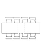 Стол кухонный керамический раздвижной «Норман», 1400(2000)×800×750 мм, цвет белый мрамор / черный - Фото 17