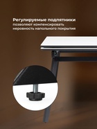 Стол кухонный керамический раздвижной «Норман», 1400(2000)×800×750 мм, цвет белый мрамор / черный - Фото 5