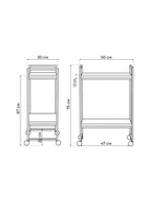 Сервировочный столик Ваин 50х30х75 делано - фото 121986544