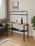 Стол барный «Нари», 1250×500×1680 мм, цвет делано/чёрный матовый 10997943