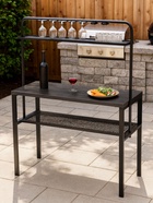 Стол барный «Сари», 1250×500×1680 мм, цвет графит/чёрный 10997944