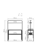 Стол барный «Сари», 1250×500×1680 мм, цвет графит/чёрный 10997944