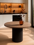 Стол кухонный «Барел 110», 1000×1000×750 мм, цвет орех кантри/чёрный  (артикул 10997952)  большой выбор товаров оптом и в розницу по низким ценам с доставкой