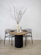 Стол кухонный «Барел 110», 1000×1000×750 мм, цвет орех кантри/чёрный  (артикул 10997952)  большой выбор товаров оптом и в розницу по низким ценам с доставкой