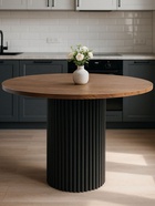 Стол кухонный «Барел 110», 1100×1100×750 мм, цвет орех кантри/чёрный  (артикул 10997956)  большой выбор товаров оптом и в розницу по низким ценам с доставкой