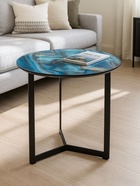 Столик журнальный «Роб», 450×450×500 мм, цвет лазурит / черный - фото 121986553