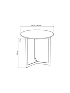 Столик журнальный «Роб», 450×450×500 мм, цвет лазурит / черный - фото 121986554