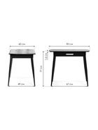 Стол Вики 90х60х77 делано / черный  (артикул 10997959)  большой выбор товаров оптом и в розницу по низким ценам с доставкой