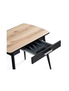 Стол Вики 90х60х77 делано / черный  (артикул 10997959)  большой выбор товаров оптом и в розницу по низким ценам с доставкой