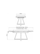 Стол кухонный керамический раздвижной «Памелла», 1200(1800)×800×750 мм, цвет черный мрамор / черный  (артикул 10997963)  большой выбор товаров оптом и в розницу по низким ценам с доставкой