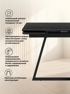 Стол кухонный керамический раздвижной «Памелла», 1200(1800)×800×750 мм, цвет черный мрамор / черный - Фото 5