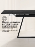 Стол кухонный керамический раздвижной «Памелла», 1200(1800)×800×750 мм, цвет черный мрамор / черный  (артикул 10997963)  большой выбор товаров оптом и в розницу по низким ценам с доставкой