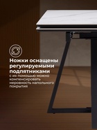 Стол кухонный керамический раздвижной «Памелла», 1200(1800)×800×750 мм, цвет черный  (артикул 10997964)  большой выбор товаров оптом и в розницу по низким ценам с доставкой