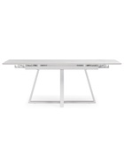 Стол кухонный керамический раздвижной «Памелла», 1400(2000)×800×750 мм, цвет белый мрамор / белый  (артикул 10997965)  большой выбор товаров оптом и в розницу по низким ценам с доставкой