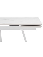 Стол кухонный керамический раздвижной «Памелла», 1400(2000)×800×750 мм, цвет белый мрамор / белый  (артикул 10997965)  большой выбор товаров оптом и в розницу по низким ценам с доставкой