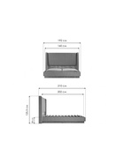Кровать двуспальная Tulip с ПМ 160х200 метрополитан грей / белая матовая - Фото 2