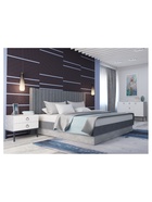 Кровать двуспальная Tulip, с подъёмным механизмом, 1900×2000 мм, цвет метрополитан грей / белая матовая - Фото 14