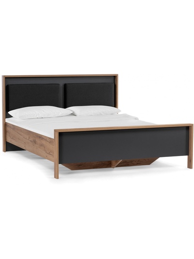 Кровать двуспальная Тхан 180х200 дуб крафт золотой / антрацит