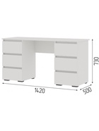 Письменный стол Элла ПС 02 белый / белый - фото 121986574