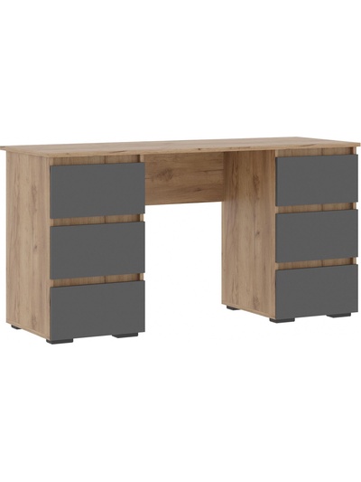 Стол письменный «Элла ПС 02», 500×1420×730 мм, цвет серый графит / дуб крафт золото